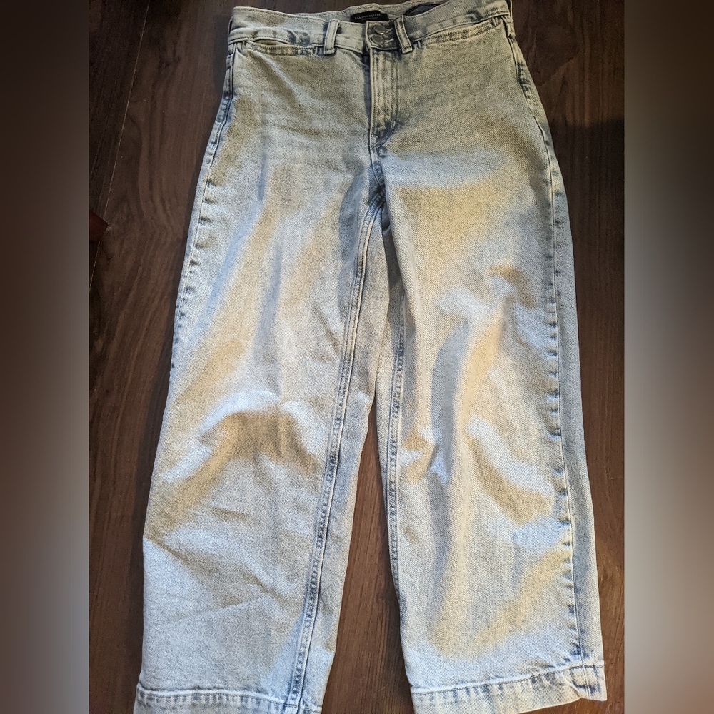 Banana Republic - The Wide-Leg Crop Jeans 814318 | Blue Light Wash: Size 26 - Picture 7 of 14